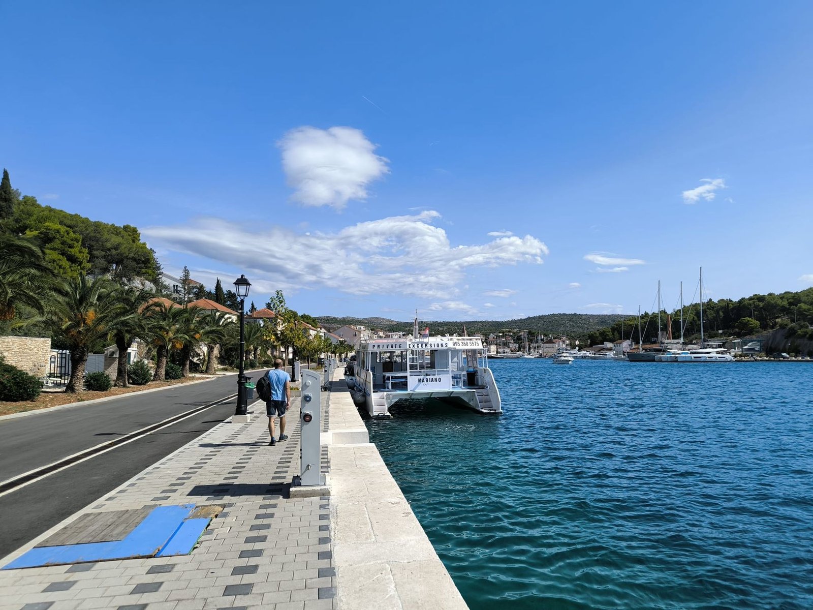 Sutivan harbour on the island of Brač seen from the hillside